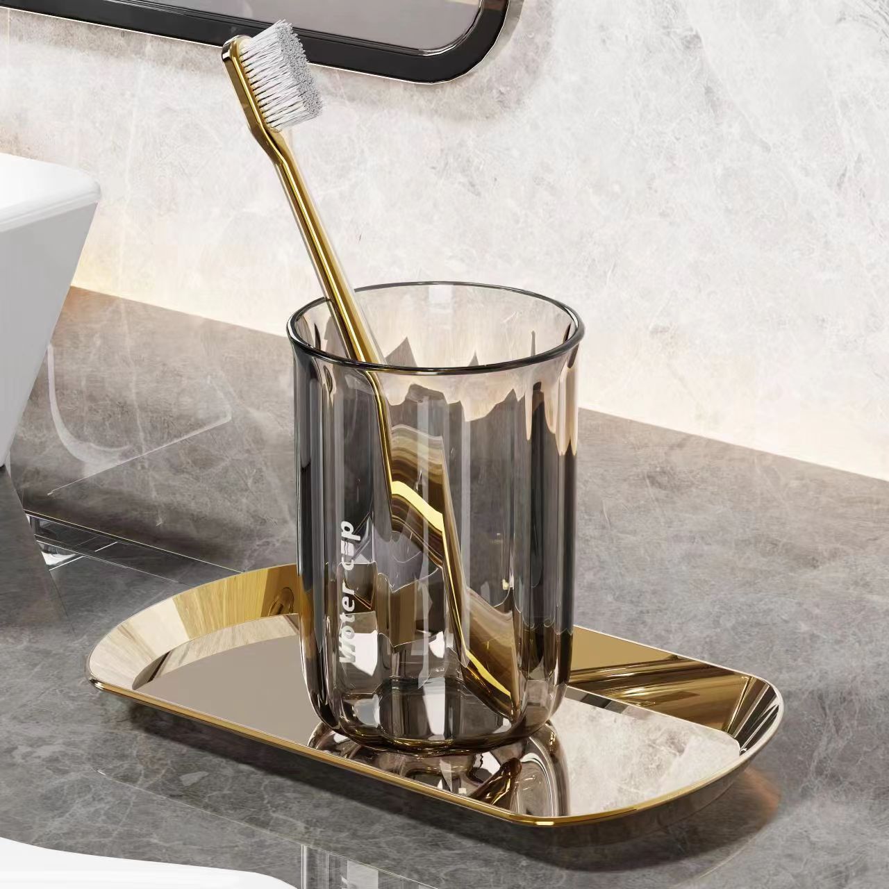 Taza de dientes cepillo de dientes tipo pared sin perforación inodoro aparatos dentales eléctricos enjuague bucal porta taza conjunto familiar