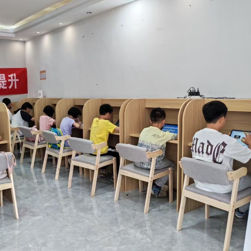 自习室自习桌子学习桌学生沉浸隔断桌椅考研单人封闭式共享书桌|undefined