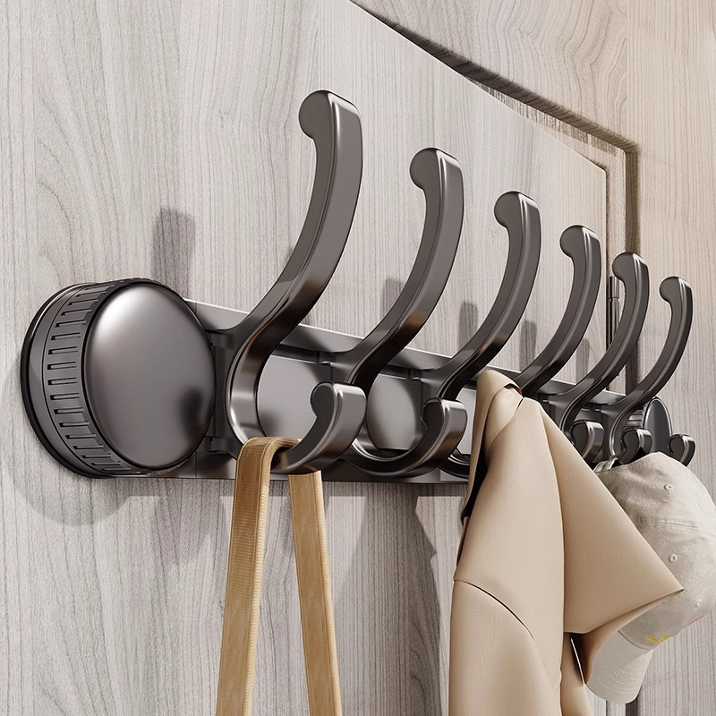 Suction Cup Door Hook Strong Adhesive No-Drill Heavy-Duty Storage Rack Bedroom Clothes Storage Entryway Door Hanger