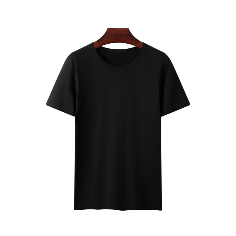 夏無地半袖メンズルーズタイプ普通丸首若者中無地カジュアル既製トレンドTシャツストレッチ|undefined