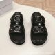 Arc de Triomphe Round Buckle Platform Sandals Summer 2024 Outer Wear New Metal Buckle Beach Casual Leather Slippers