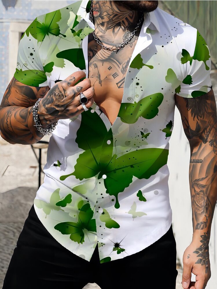 2024 verano nuevos hombres jóvenes vitalidad estilo universitario tendencia camisa de manga corta casual diaria coreana MB1