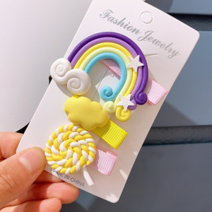 Children's Hairpin Internet Celebrant 2024 New Headwear Cartoon Girl's Hairpin Cute Little Girl's Bangs Clip Hair Accessories