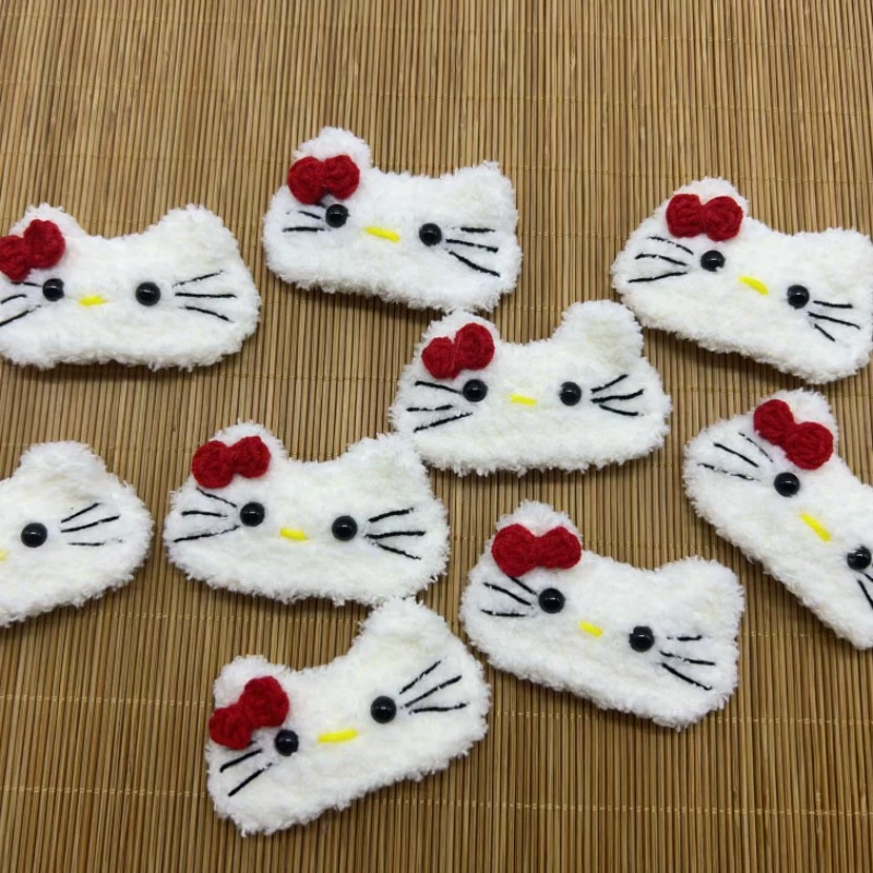 Ручной вязаный шерстяной мультфильм заколки для волос негативы куклы аксессуары полуфабрикаты