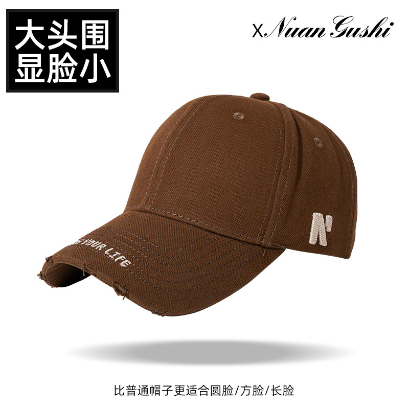 Gorra de béisbol estilo americano que estiliza el rostro, con un ala rígida más profunda, ala ancha, marca retro de moda, gorra de pico de pato estilo ins para hombres y mujeres.
