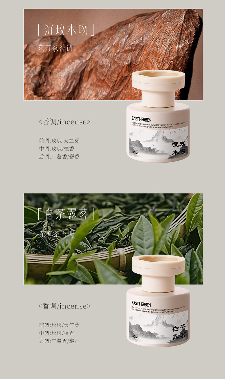 Tiktok's Popular White Tea Car Fragrance, New High-End Car Interior Perfume, Long-Lasting Fragrance, Purifies the Air and Removes Odors