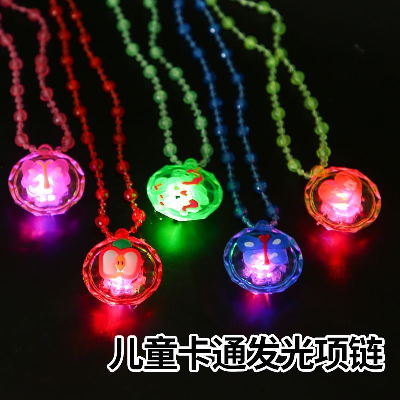 熱売発光ネックレス夜光閃光ペンダントお姫様ネックレス夜市露店ソース子供玩具卸売り|undefined