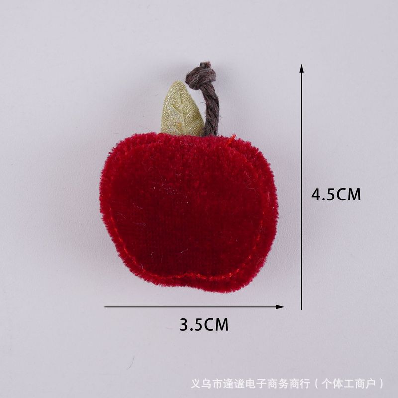 秋冬新款金丝绒布艺塞棉水果草莓葡萄苹果儿童发饰服装饰品配件|undefined