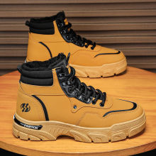 雪地靴男款冬季潮流马丁靴加绒加厚保暖时尚复古防滑耐磨工装靴男