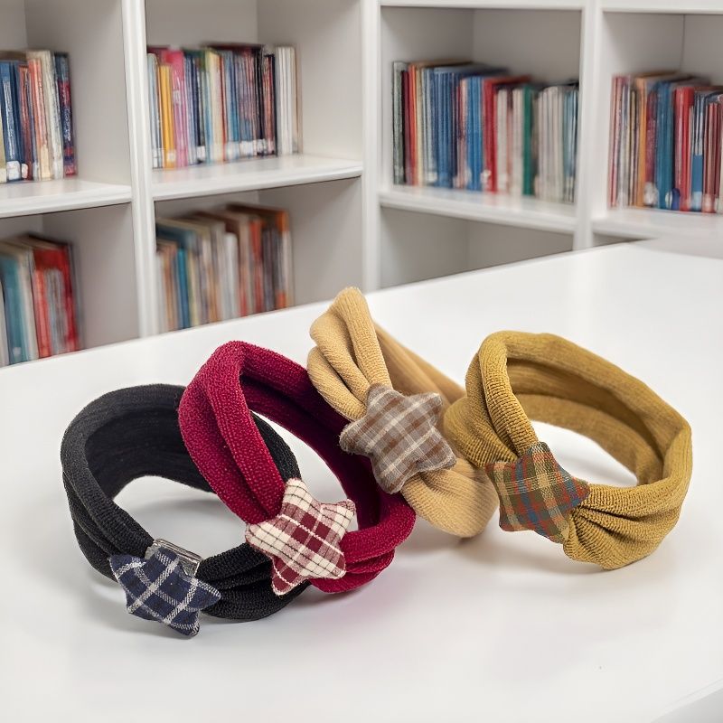 High-Appearance Value Star Hair Ties, New Sweet Style Hair Bands, High Elasticity, Super Durable, Seamless Towel Hair Ties