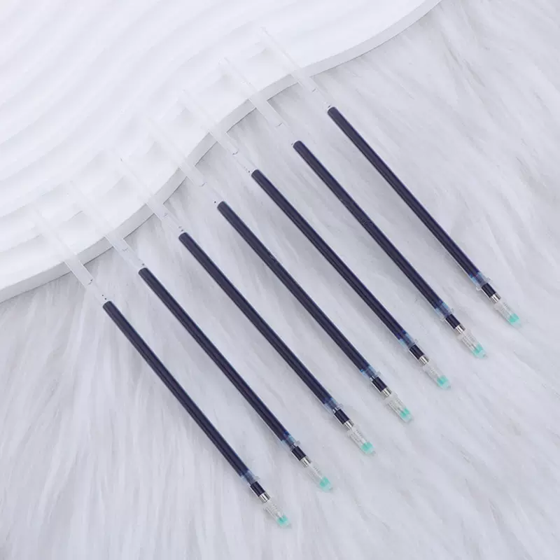 厂家直销中性笔芯蓝色0.5mm拔盖试替换油管长度113mm笔芯签字替芯