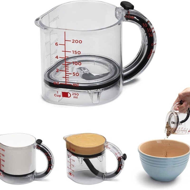 跨境新品 All-in-one adjustable measuring cup多功能可调节量杯|undefined