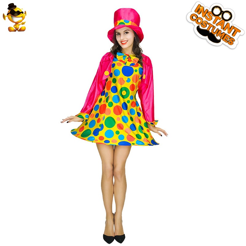 Ropa de fiesta de la mascarada traje de la etapa de Halloween Cosplay traje de rendimiento traje de payaso femenino