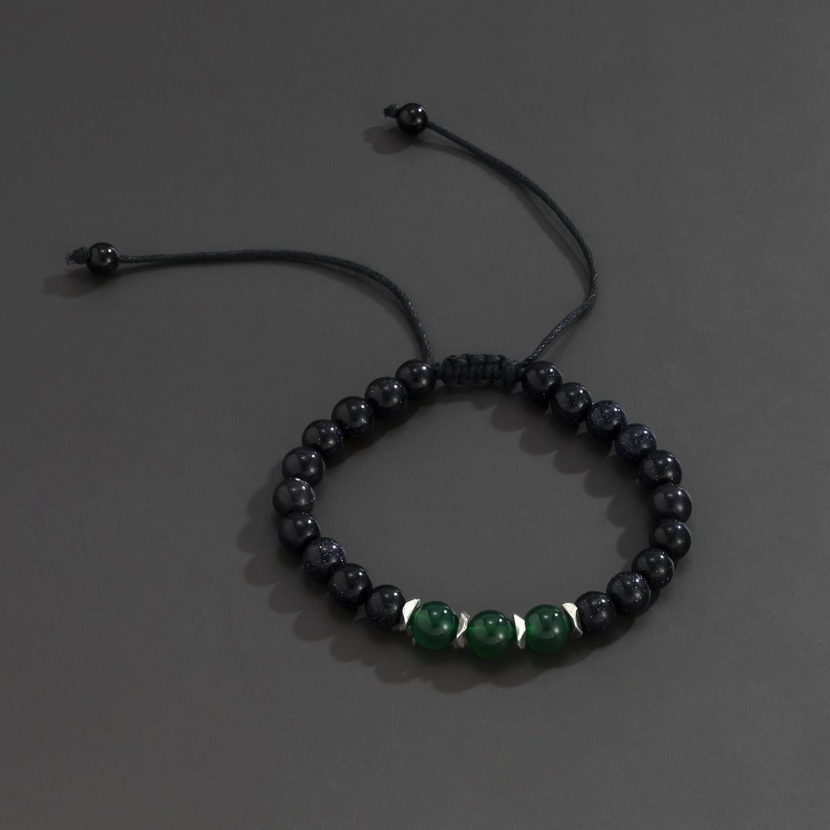 1 Piece Simple Style Multicolor Plastic Agate Braid Menu0027S Bracelets