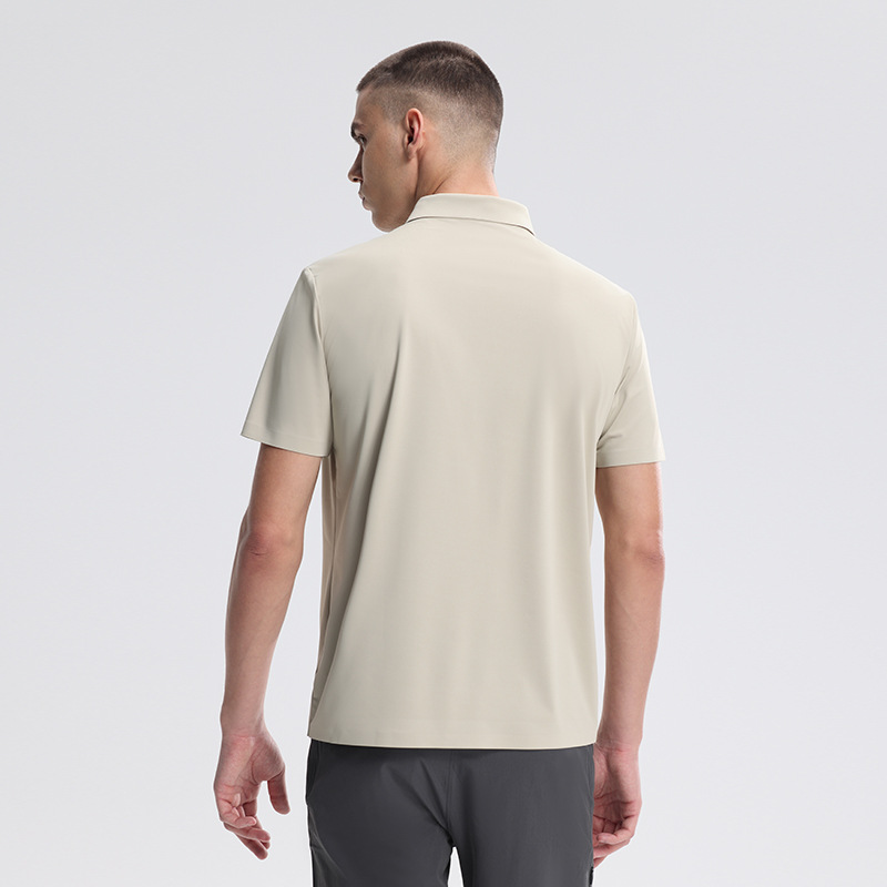Polo de secado rápido para exteriores, ropa de trabajo urbana para hombre, top deportivo para senderismo y montañismo, pantalón corto informal transpirable antiarrugas de manga corta