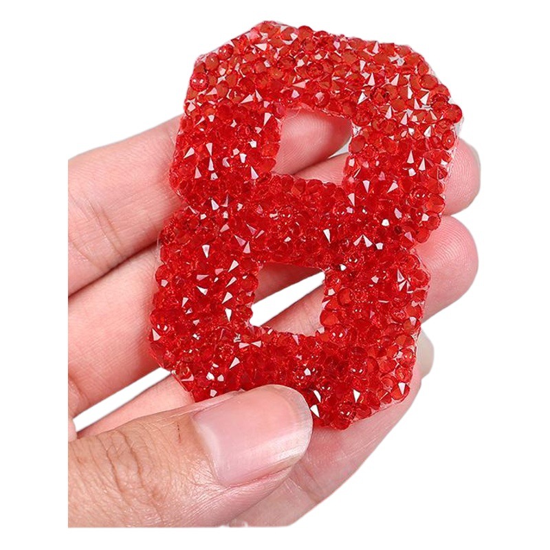 Hecho a mano digital rhinestone pegatina parche caliente rhinestone señaló diamante adhesivo digital tamaño personalizado color
