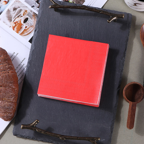 33*33 solid color printed napkin single color facial tissue disposable restaurant decorations cross-border Amazon