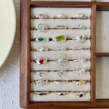 岚芷 小红书抖音爆款韩国饰品女小众设计感轻奢时尚开口925银戒指