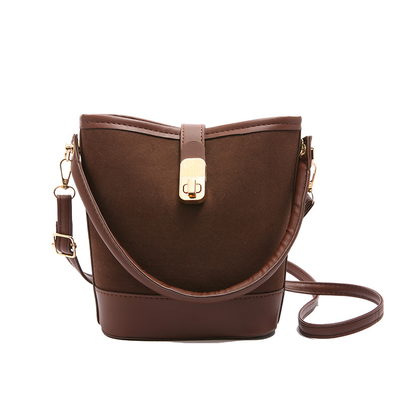 Bolso de invierno para mujeres 2024 nuevo estilo retro simple nicho de moda diseño de hombro mochila de moda moda bolso de cubo portátil