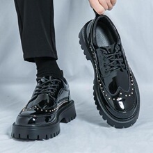 L 66228 Men's Chunky Sole Lace-up Shoes ���ϵ����Ь �羳��