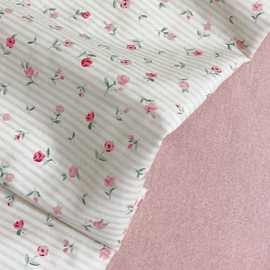 2.35米宽幅布料清新小碎花花骨朵印花布全棉床上用品纯棉梭织布料