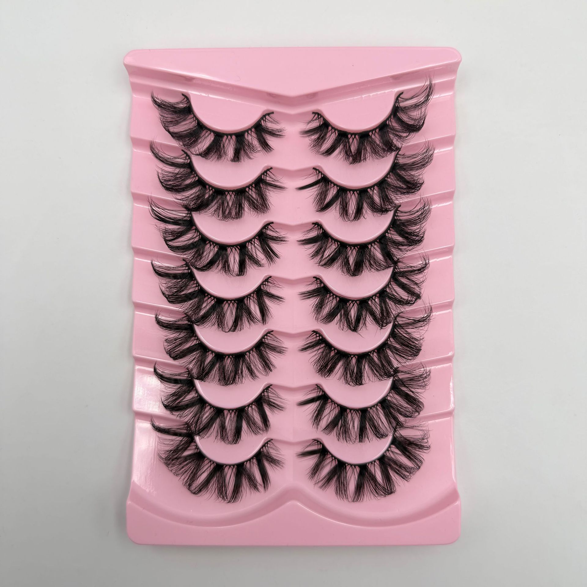 Explosiones transfronterizas de 7 pares de ojos de zorro, pestañas falsas, pestañas gruesas, pestañas de gato, pestañas falsas, pestañas alargadas, pestañas falsas