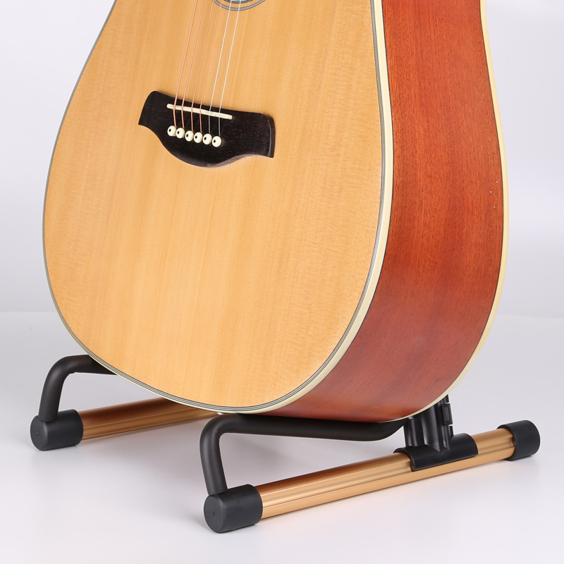 Soporte de guitarra acústica folk de aleación de aluminio Soporte de guitarra eléctrica de guitarra clásica Soporte de bajo portátil vertical plegable Soporte de piano Zhongruan