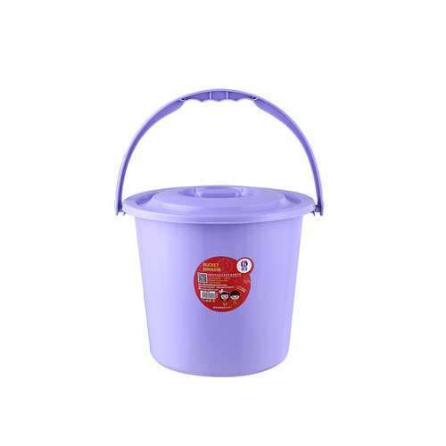 Factory direct sales plastic bucket, portable thickened household outdoor bucket with lid, fishing storage multi-functional bucket