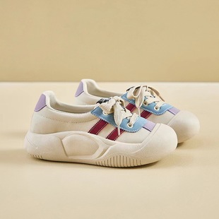2025 New Autum K-Style Ins Breathable White Shoes Women's Low-Top Casual Sneakers Thick-Soled Platform Shoes Sneakers