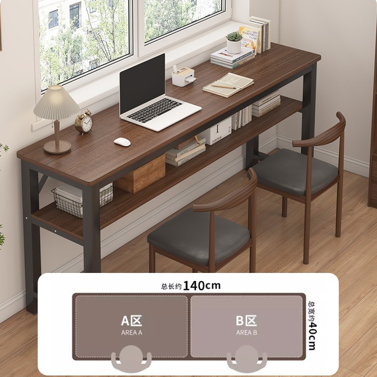 Mesa larga simple y estrecha para el hogar, escritorio de dormitorio, escritorio de estudio, escritorio de escritorio de escritorio simple