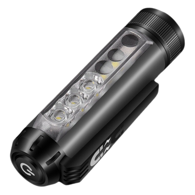 Nuevo LED recargable faro multifuncional magnético luz de trabajo portátil titular de la pluma linterna rojo blanco verde púrpura multi-fuente de luz