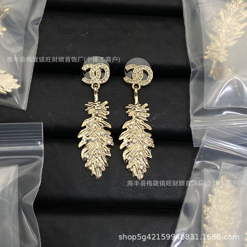 香家新款双C耳钉 小香风高版本花朵耳环镜面耳饰网红同款工厂直销|undefined