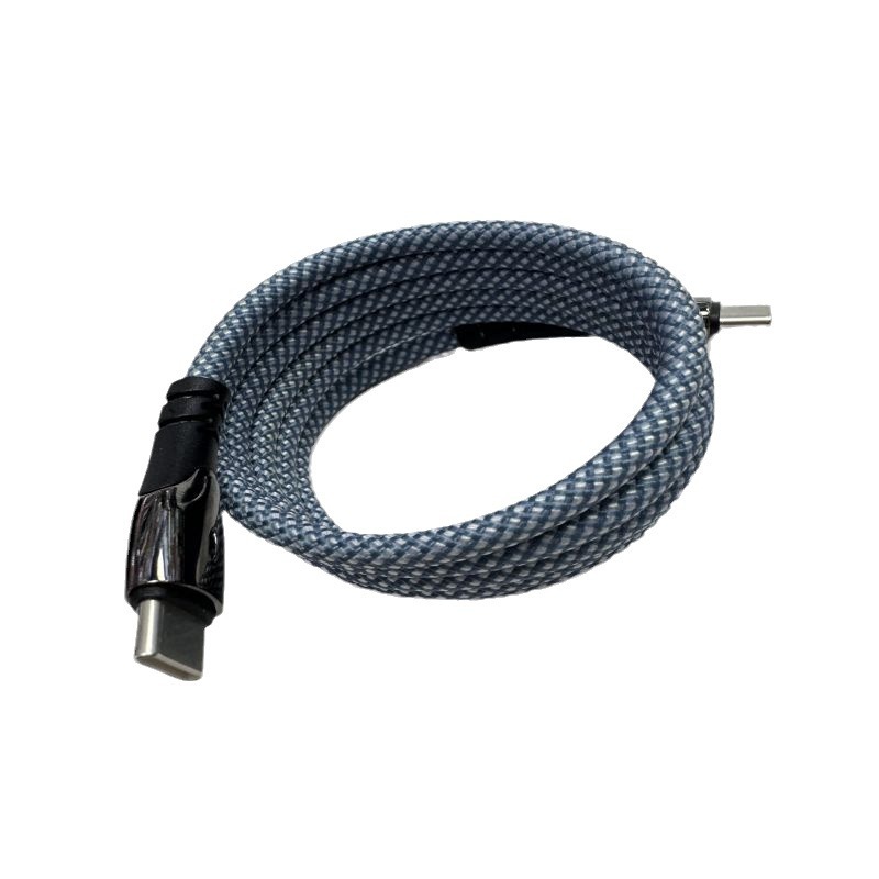 Magnetic storage data compact car fast dual Type-C laptop charging cable, magic weaving cable_voghion.com