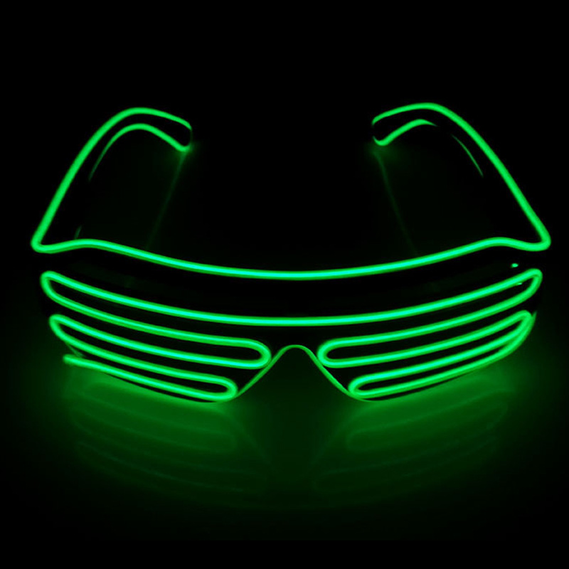 Halloween LED gafas luminosas party bar disco equipo carta LED persianas gafas EL ambiente props