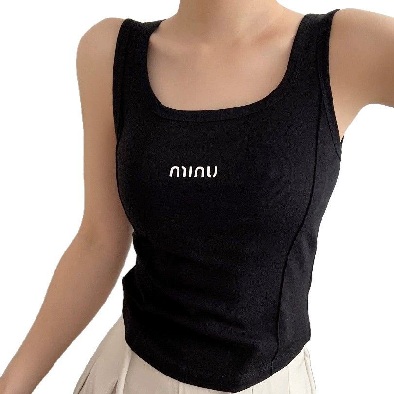 Спортивное белье, хлопковый топ-vest, красивая спина, утягивающий эффект