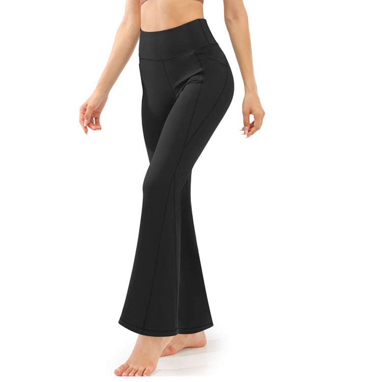 Γυναικεία Ρούχα Νέο στυλ παντελόνι καμπάνα, ψηλόμεσο παντελόνι ανόρθωσης γλουτών, γυμναστικό παντελόνι γυμναστικής με εφαρμοστή εφαρμογή, αναπνεύσιμο παντελόνι αθλητικής γυμναστικής_voghion.com