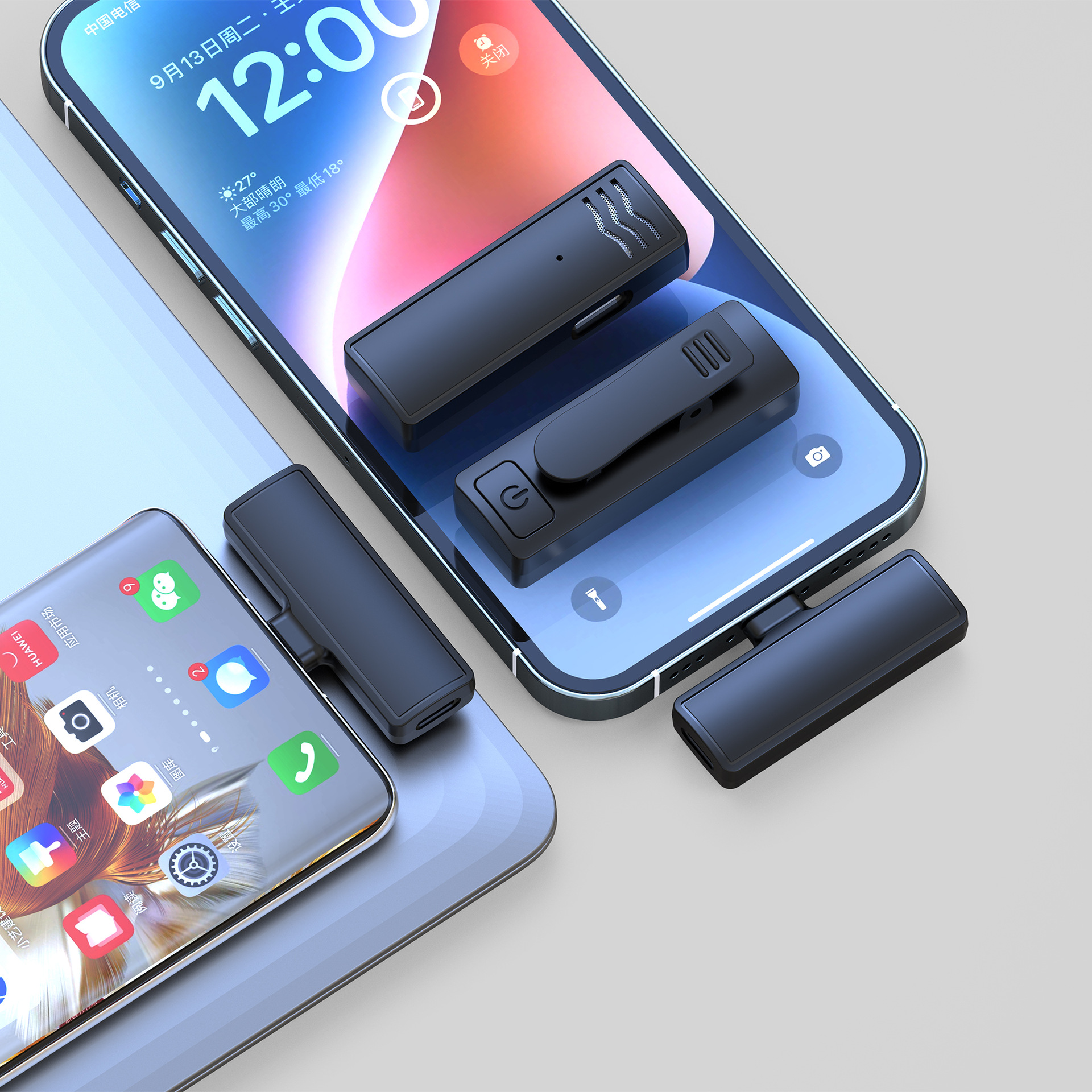 J60新私模無線領夾麥克風高清錄音直播降噪智能數顯迷你話筒