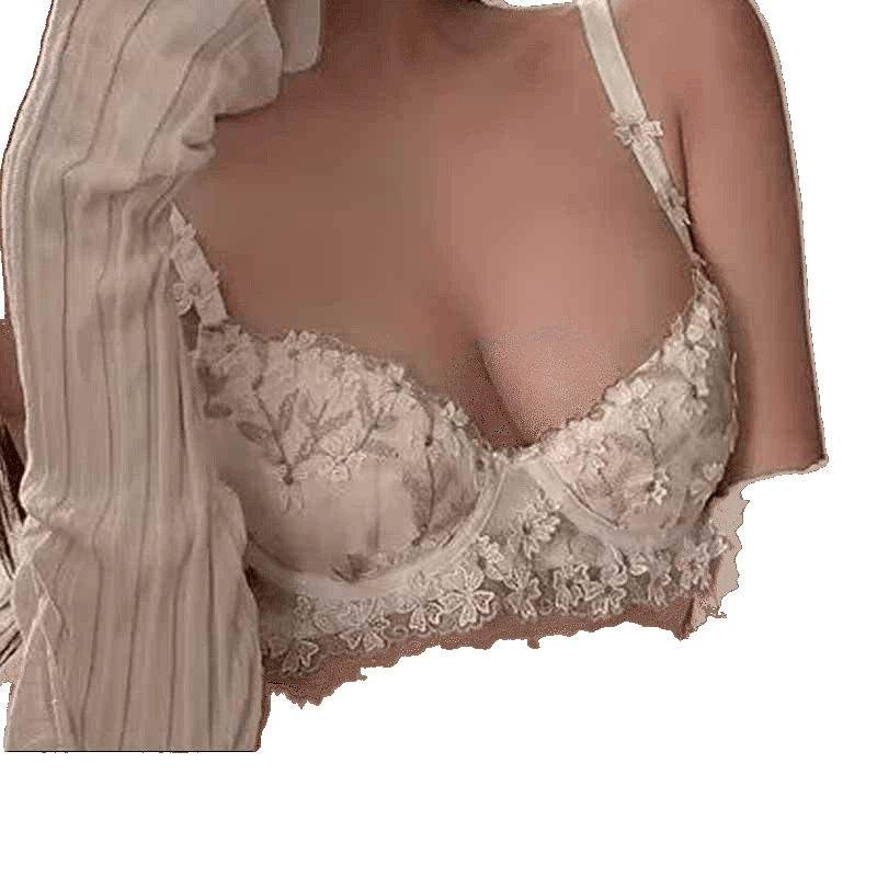 Push up bra, black sexy underwear, increased thickness
