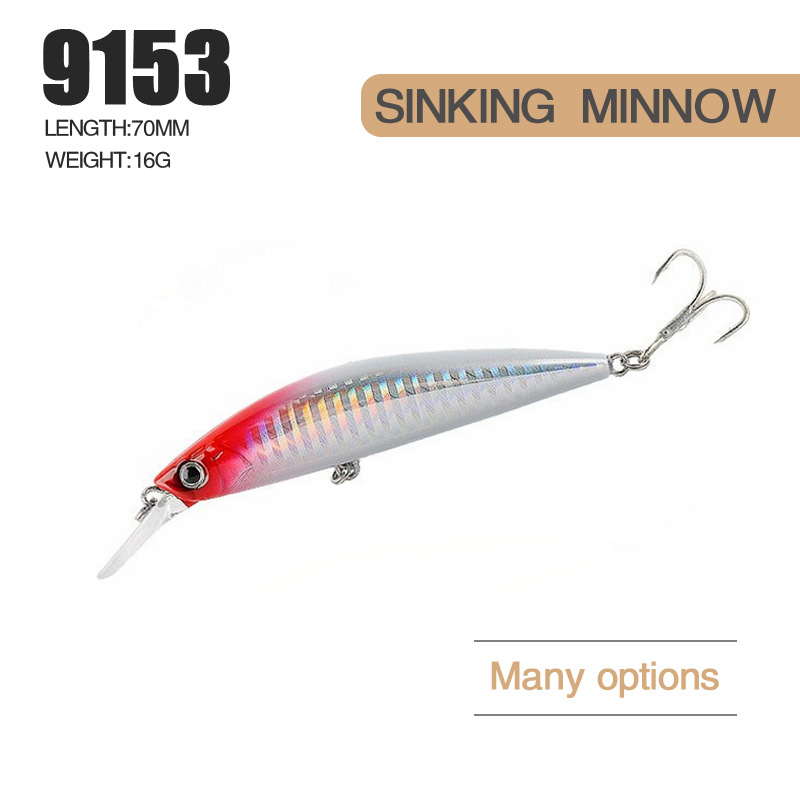 13 Colors Shallow Diving Minnow Lures Sinking Hard Baits Fresh Water Bass Swimbait Tackle Gear