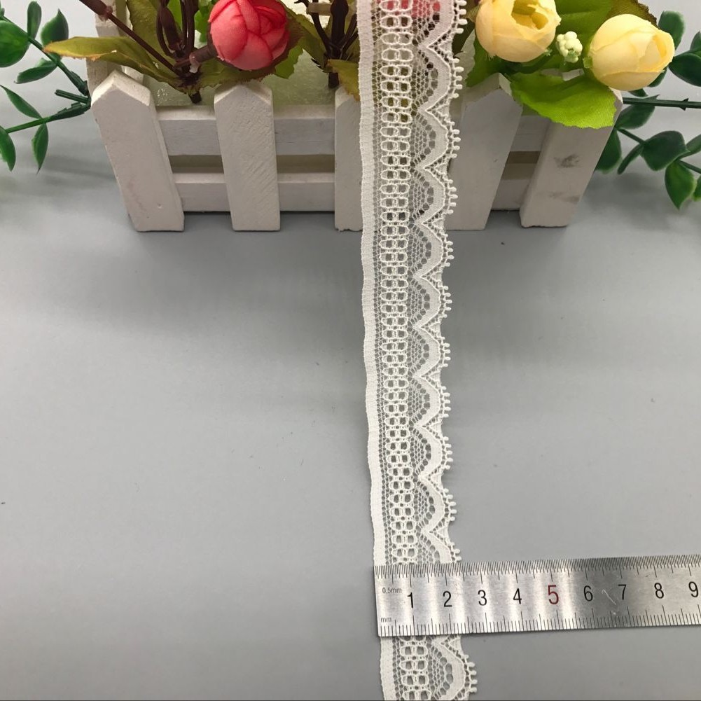 福建厂里弹力DIY蕾丝花边现货供应弹力蕾丝花边4006#宽度2.5cm