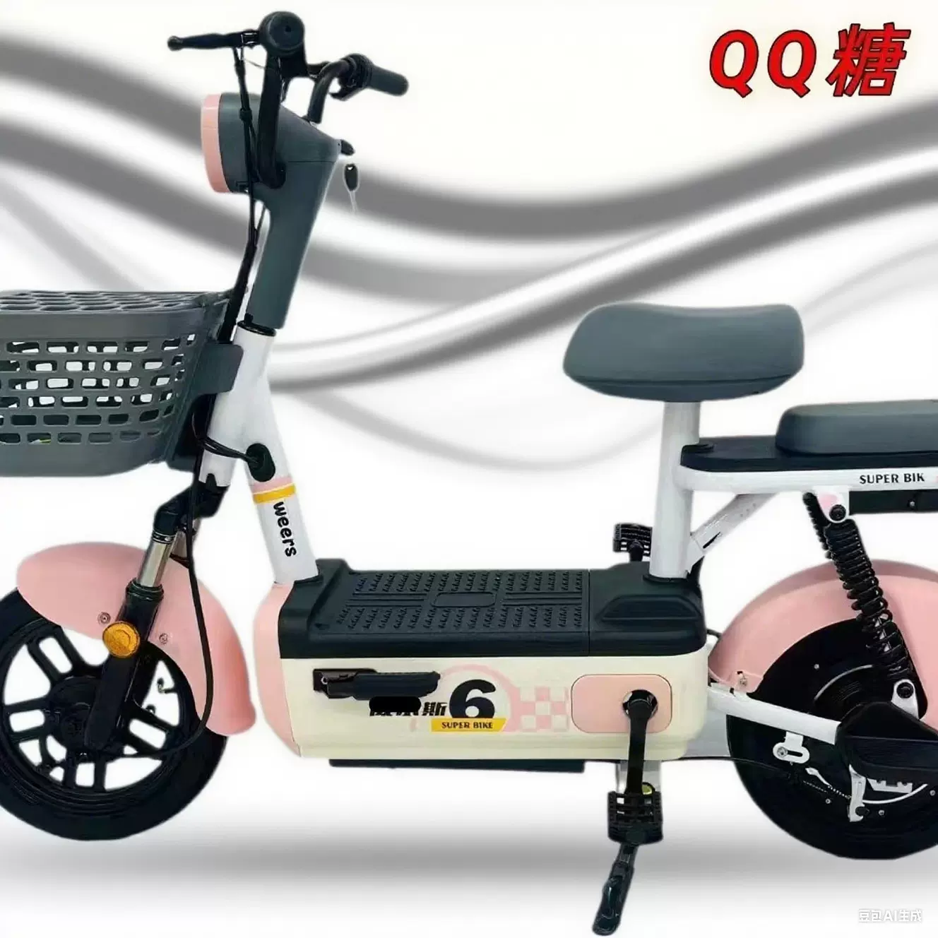 新国标电瓶车女生小型电动自行车QQ糖两轮电动车时尚电动车批发