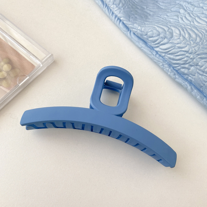 Milk Brown horquilla grande hacia atrás cabeza clip de pelo tocado de las mujeres principios de primavera de alto grado updo tiburón horquilla