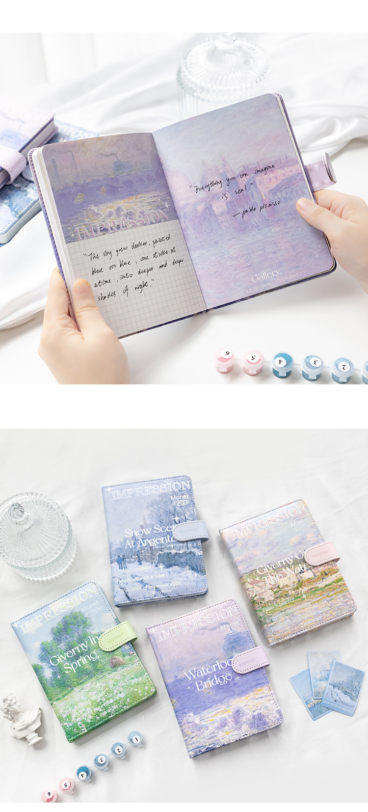 1 Piece Landscape Class Learning School Pu Leather Novelty Sweet Notebook display picture 2