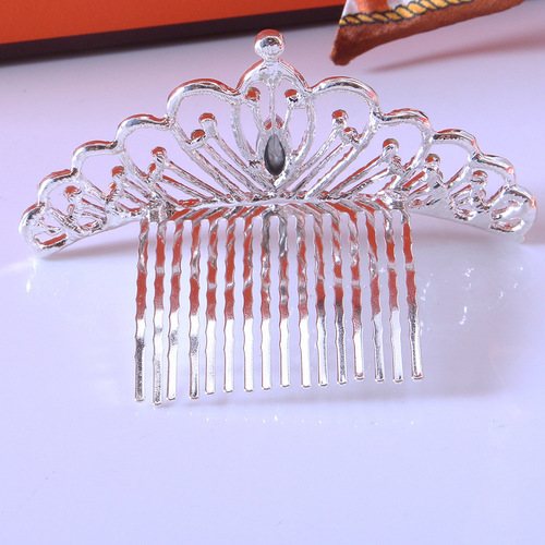 Korean-style children's crown hair comb princess crown hair pin holiday cute child water drill hair accessories wholesale