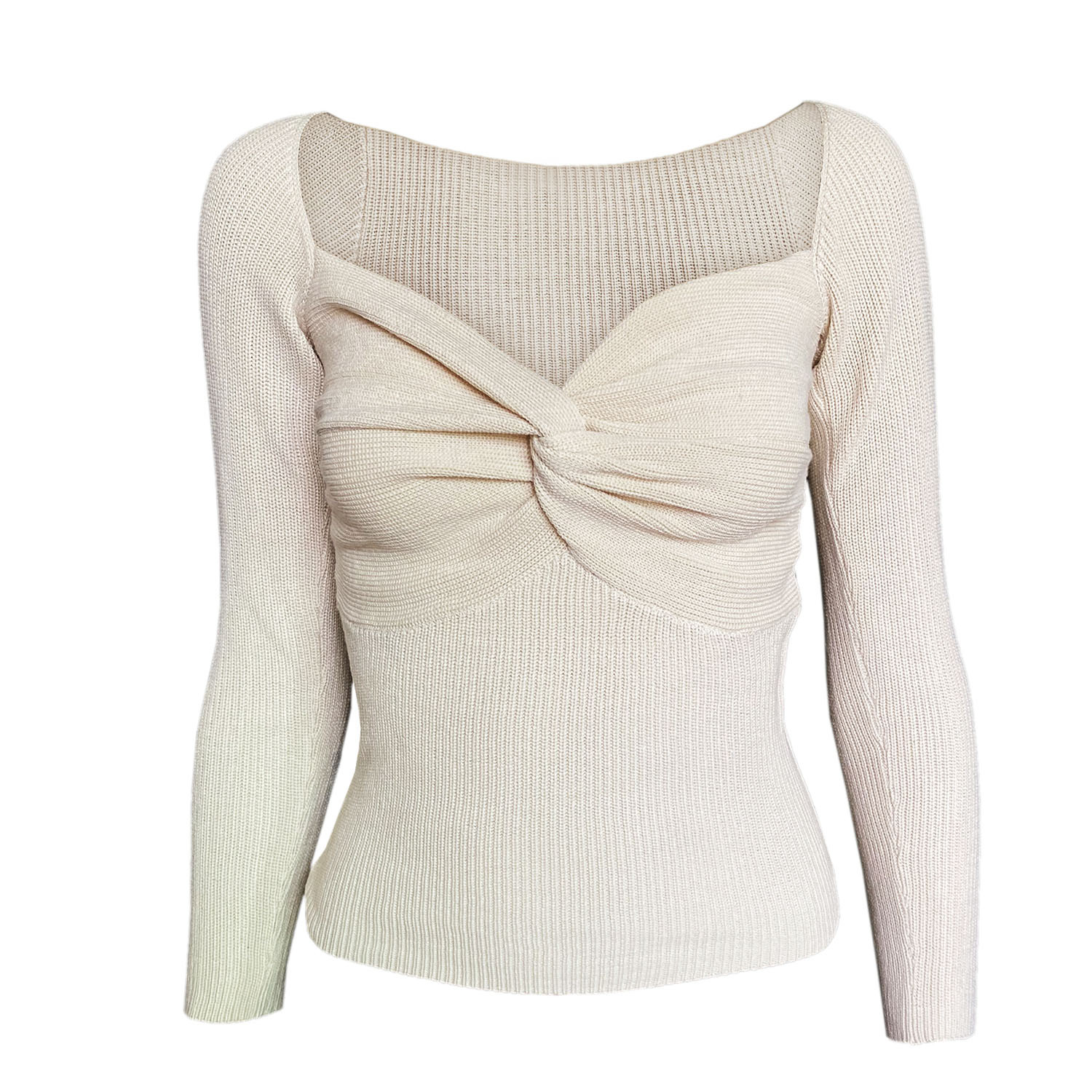 Women's Chest Cross Long Sleeve Sweater