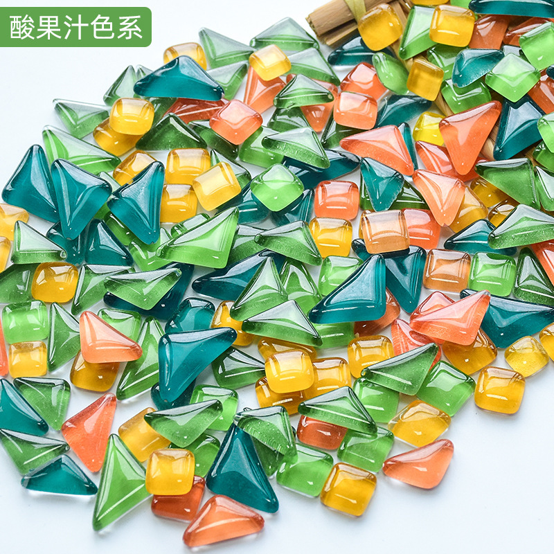 DIY手作りクリエイティブ装飾材料モザイクコラージュ小粒クリスタルフリーストーンガラス片パッチ|undefined
