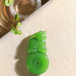 Jin Yu Tang boutique Hetian jade jasper guardian peace buckle has an auspicious one elegant wish card