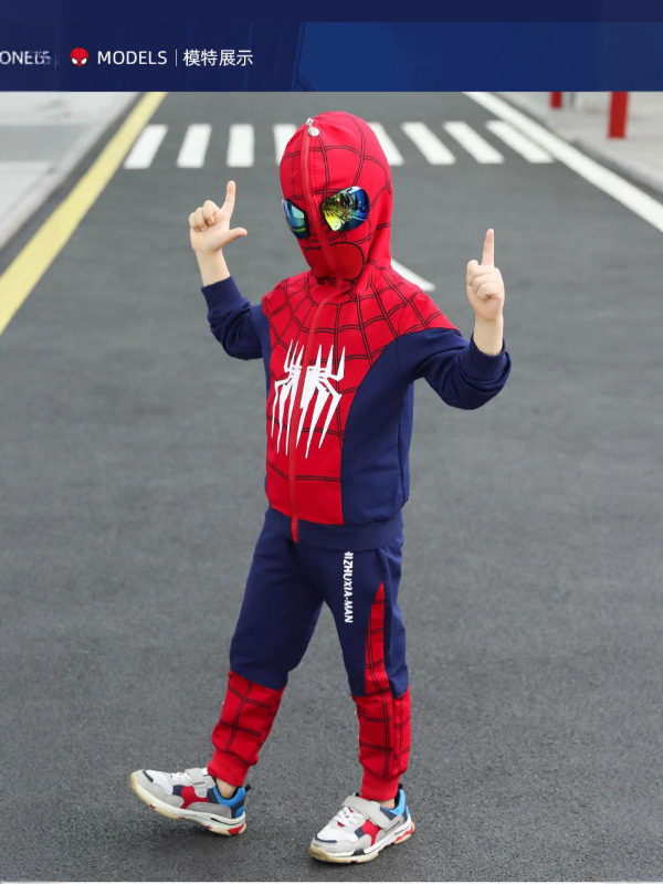 男の子スパイダーマン子供服春秋ツーピース子供スポーツスーツ子供春服ベビーウルトラマン服|undefined
