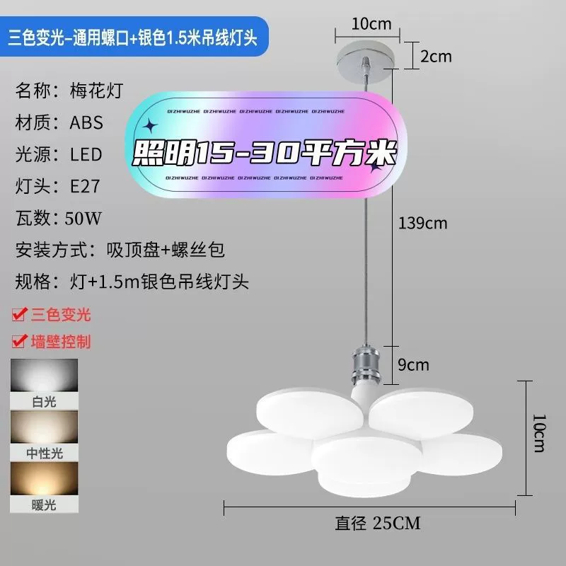 Bulb, LED super bright lamp, flashlight, three colors, with screw socket
