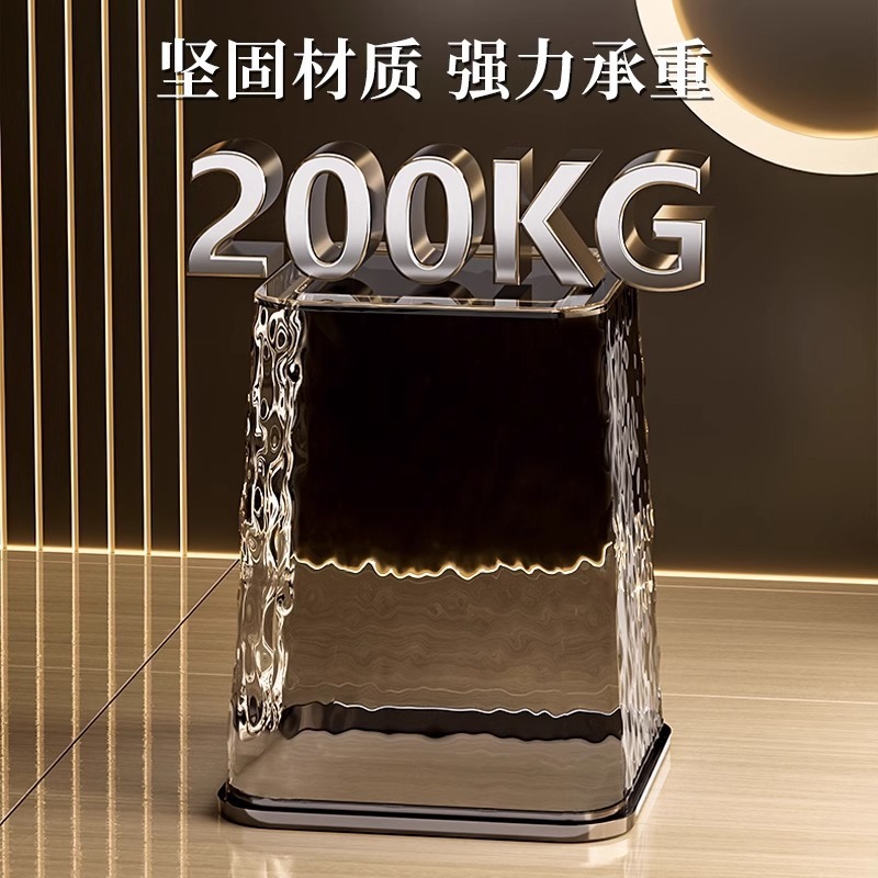 高档卫生间厕所大容量新款桶轻奢2025垃圾桶家用卧室客厅厨房透明|undefined